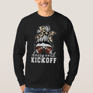 Camiseta Elegante Até o Início do Jogo de Futebol Americano