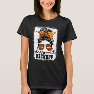 Camiseta Elegante Até o Pontapé Inicial Dia de Jogo de Fute
