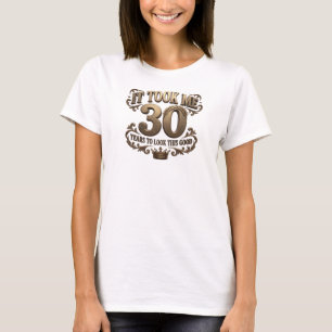 Camiseta Elegante Azul TOOK 30 LOOK GOOD Arte Design
