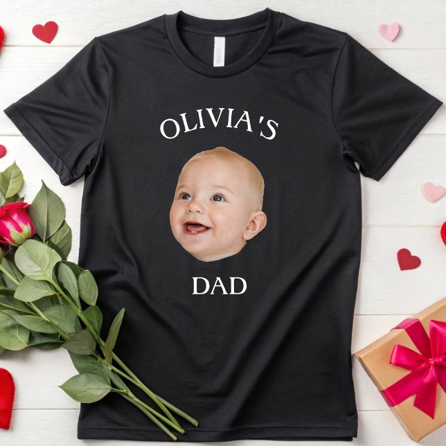 Camiseta Elegante Baby Face Personalizada Foto Infantil Pai (Criador carregado)