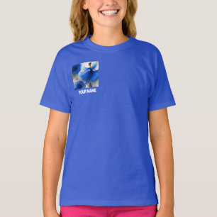 Camiseta Elegante Ballet Giratório em azul Índigo