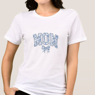 Camiseta Elegante Blue Arco Chinoiserie Mãe