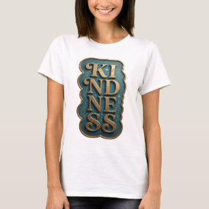 Camiseta Elegante Bondade em Ouro Design Moderno
