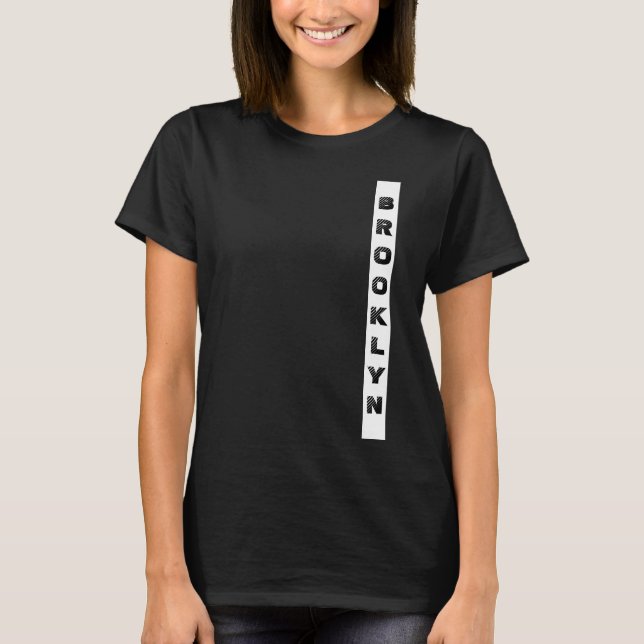 Camiseta Elegante Brooklyn Nova Iorque Nyc Modelo Womens (Frente)