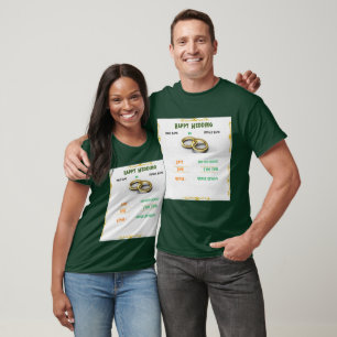 Camiseta Elegante Casal de Noiva Floresta Profunda Personal