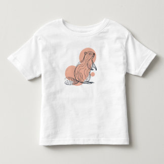Camiseta Elegante Castor Rosa para Crianças | Minimalista P