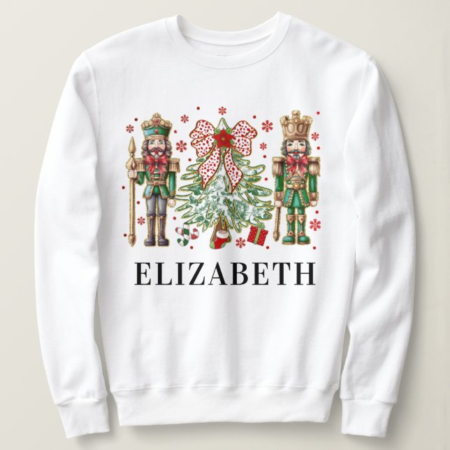 Camiseta Elegante Chinoiserie Nutcracker Vibes de Natal (Frente do Design)