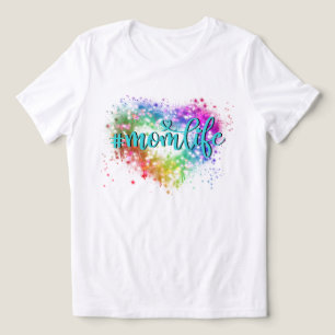 Camiseta Elegante Colorida brilhando a vida da mãe