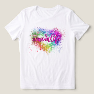 Camiseta Elegante Colorida brilhando a vida da mãe