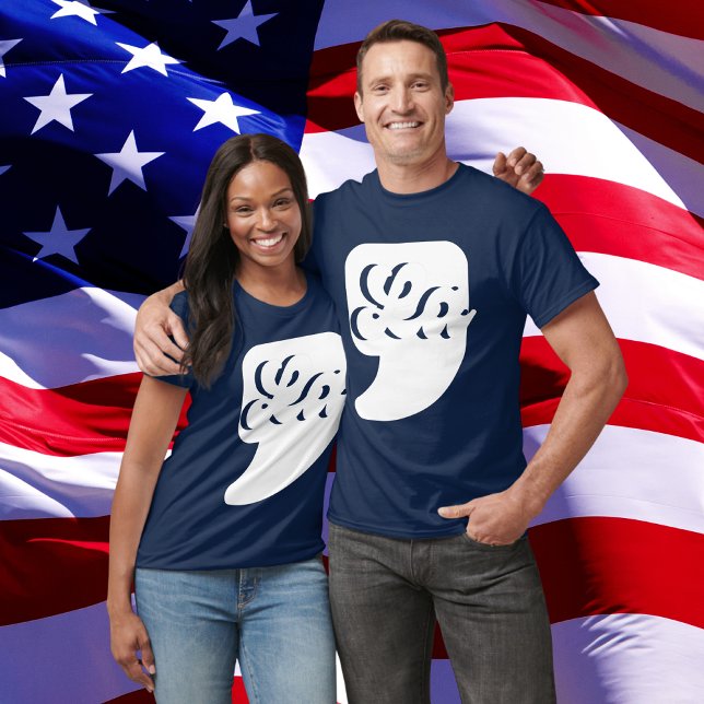 Camiseta Elegante Comma la Kamala Harris (Criador carregado)