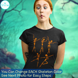 Camiseta Elegante de dança de balé orange Halloween