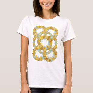 Camiseta Elegante Desenho Personalizado CÍRCULO DOURADO NÓ 