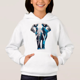 Camiseta Elegante Design de Contorno de Elefante-Mulher -