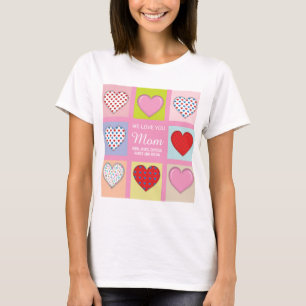 Camiseta Elegante Design de Dia das Mães Cheio de Amor