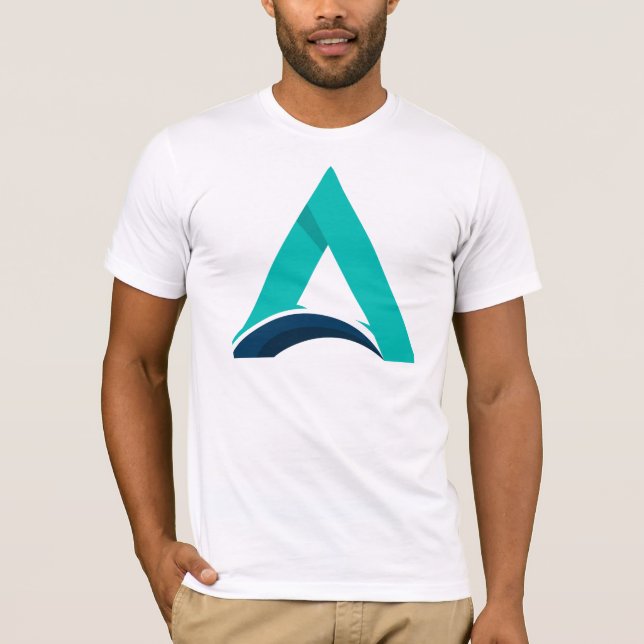 Camiseta Elegante design, letra "A", design 1. (Frente)