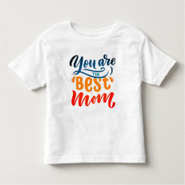 Camiseta Elegante Design Tipografia Você É A Melhor Mãe