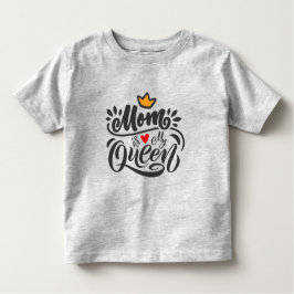 Camiseta Elegante Design Typografia Mãe É Minha Rainha