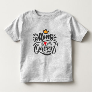 Camiseta Elegante Design Typografia Mãe É Minha Rainha