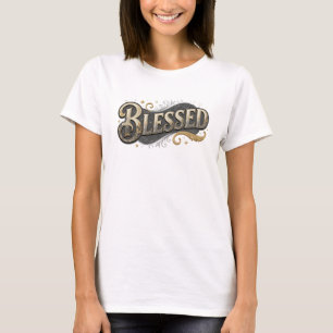 Camiseta Elegante e Estilosa Arte BLESSED 2D de Moda