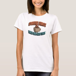 Camiseta Elegante e Estiloso CAFÉ PRIMEIRO ENTÃO CONVERSE M