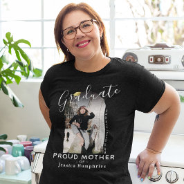Camiseta Elegante e Orgulhosa Mãe do Formando Arch Foto T-