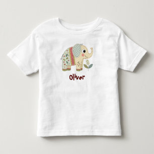 Camiseta Elegante Elefante de Patchwork