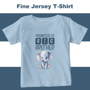 Camiseta Elegante elefante irmão mais velho azul