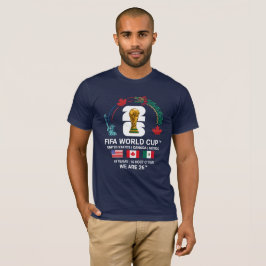 Camiseta Elegante FIFA Copa do Mundo 2026 Manga Curta Azul 