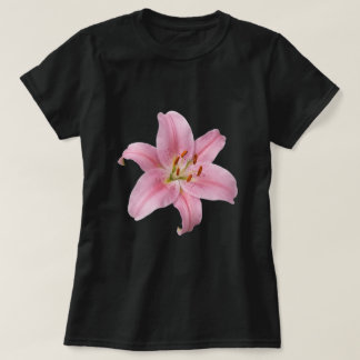 Camiseta Elegante Flor de Lírio Rosa