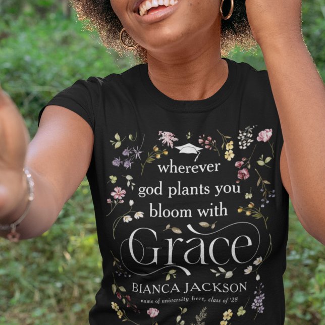 Camiseta Elegante Formando "Bloom with Grace" (Criador carregado)