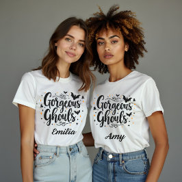 Camiseta Elegante Ghouls Name Halloween