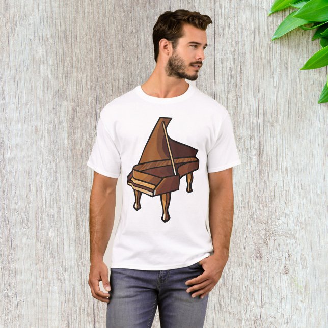 Camiseta Elegante Grand Piano Music Lovers Design (Criador carregado)