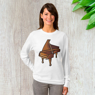 Camiseta Elegante Grand Piano Music Lovers Design