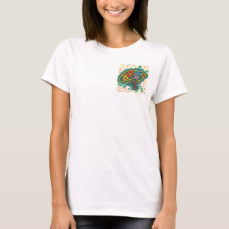 Camiseta Elegante Harmonia Floral Japonesa
