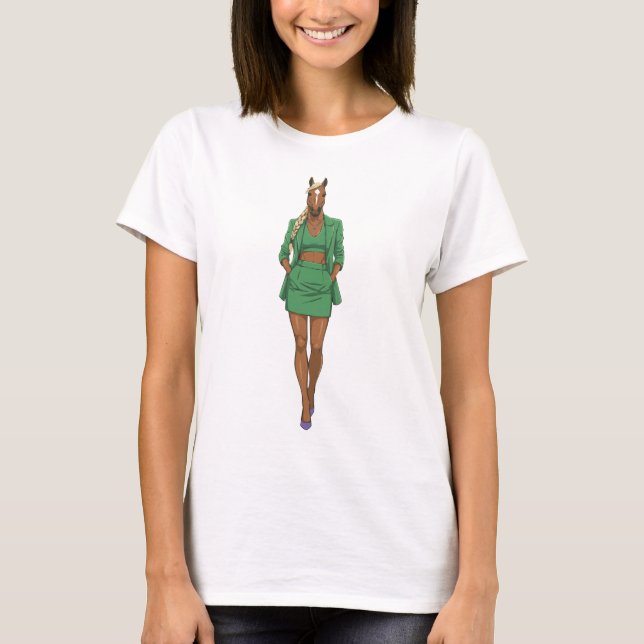 Camiseta Elegante Horse Lady (Frente)