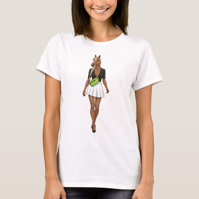 Camiseta Elegante Horse Lady (Frente)