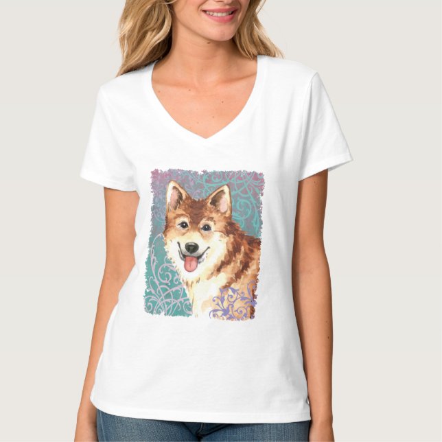 Camiseta Elegante islandês Sheepdog (Frente)