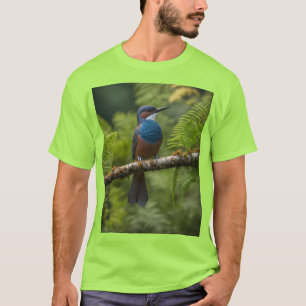 Camiseta Elegante Kingfisher Roupa - O luxo da Natureza na