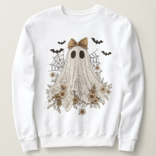 Camiseta Elegante Lace Ghost com Arco   Floral Ghost