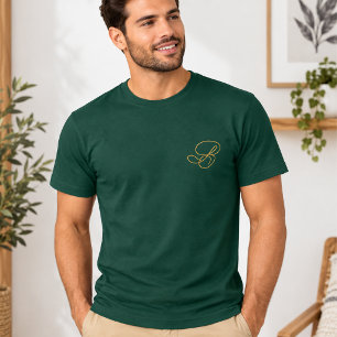 Camiseta Elegante Logotipo Inicial Monograma Uniforme de Fu