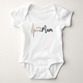 Camiseta Elegante Mama Batimento Cardíaco EKG Puls