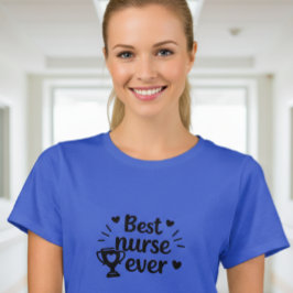 Camiseta Elegante Melhor Enfermeira de Todos os Te
