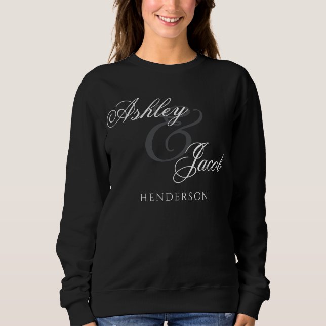 Camiseta Elegante Minimal Sr. e Sra. Wedding (Frente)