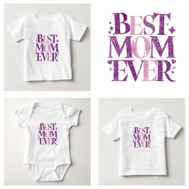Camiseta Elegante Moderno Melhor Mãe do Mundo