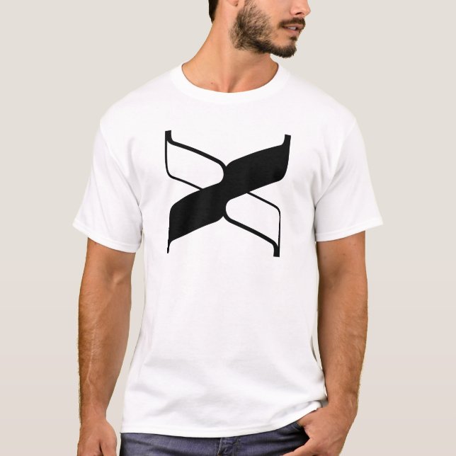 Camiseta Elegante Monograma de Letra X (Frente)