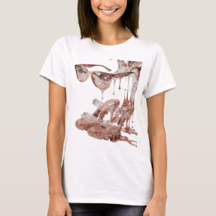 Camiseta Elegante Motivo Artístico ROSE GOLD GLAMOUR Prata