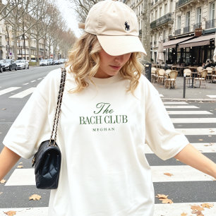 Camiseta Elegante Nome de Despedida de Solteira em Verde Ol