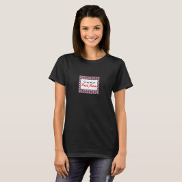 Camiseta Elegante padrão geométrico de ameixa profunda e ve