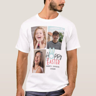 Camiseta elegante Páscoa moderna, terceira colagem fotográf