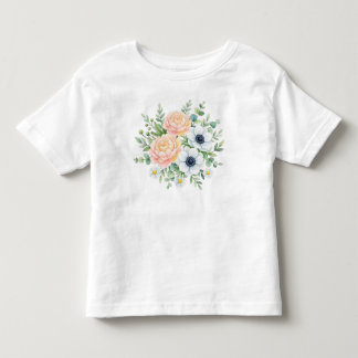 Camiseta Elegante peônia em aquarela e floral de anemona br